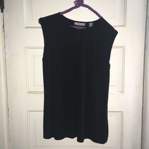 3/$15 Kate Hill Sleeveless Black Top